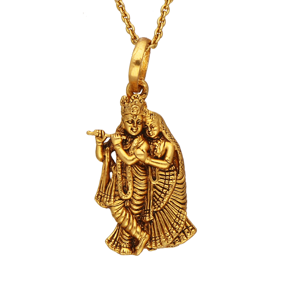 Buy antique gold radHa krisHna pendant 561va185 Online from ...