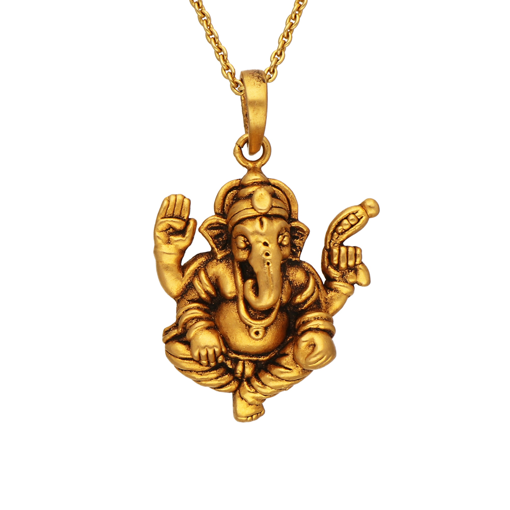 Buy Antique Vinayagar Gold Pendant 561VA194 Online from Vaibhav ...