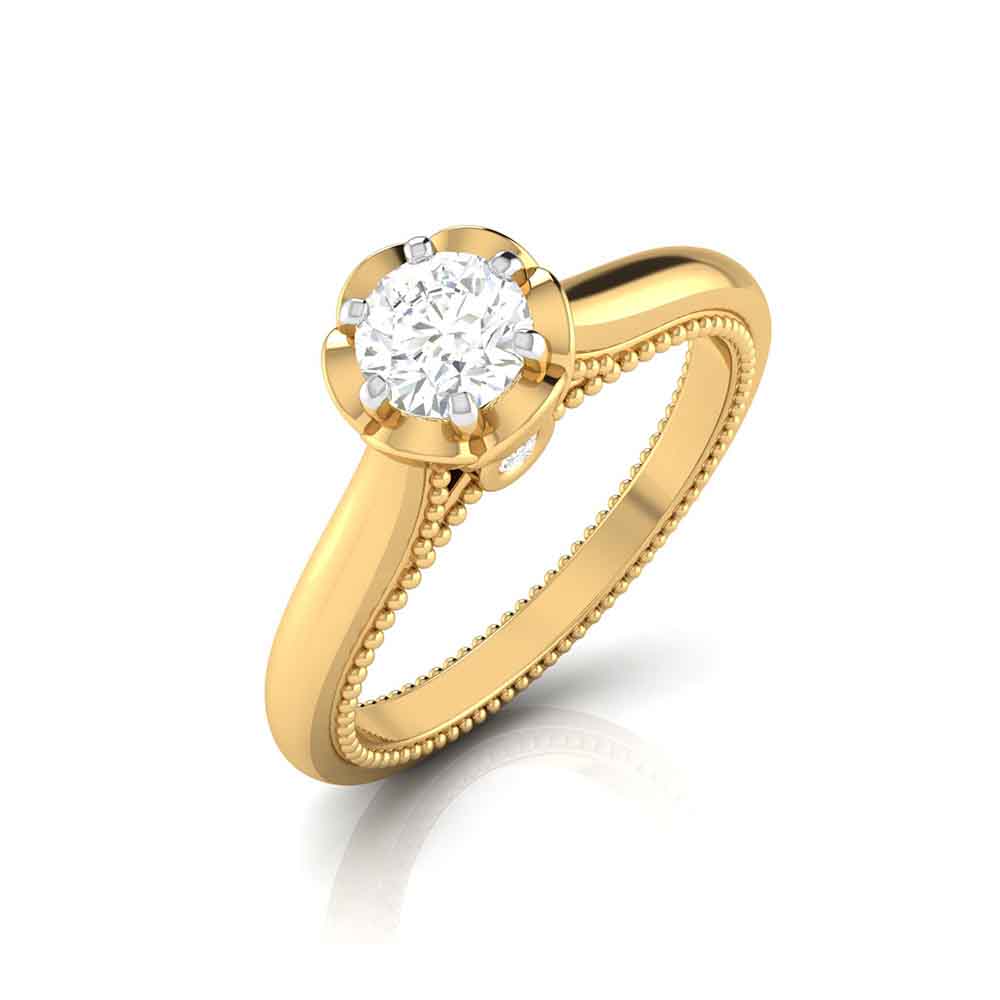 White Pearl & Diamond Ring 18k yellow gold – Katey Walker Jewelry