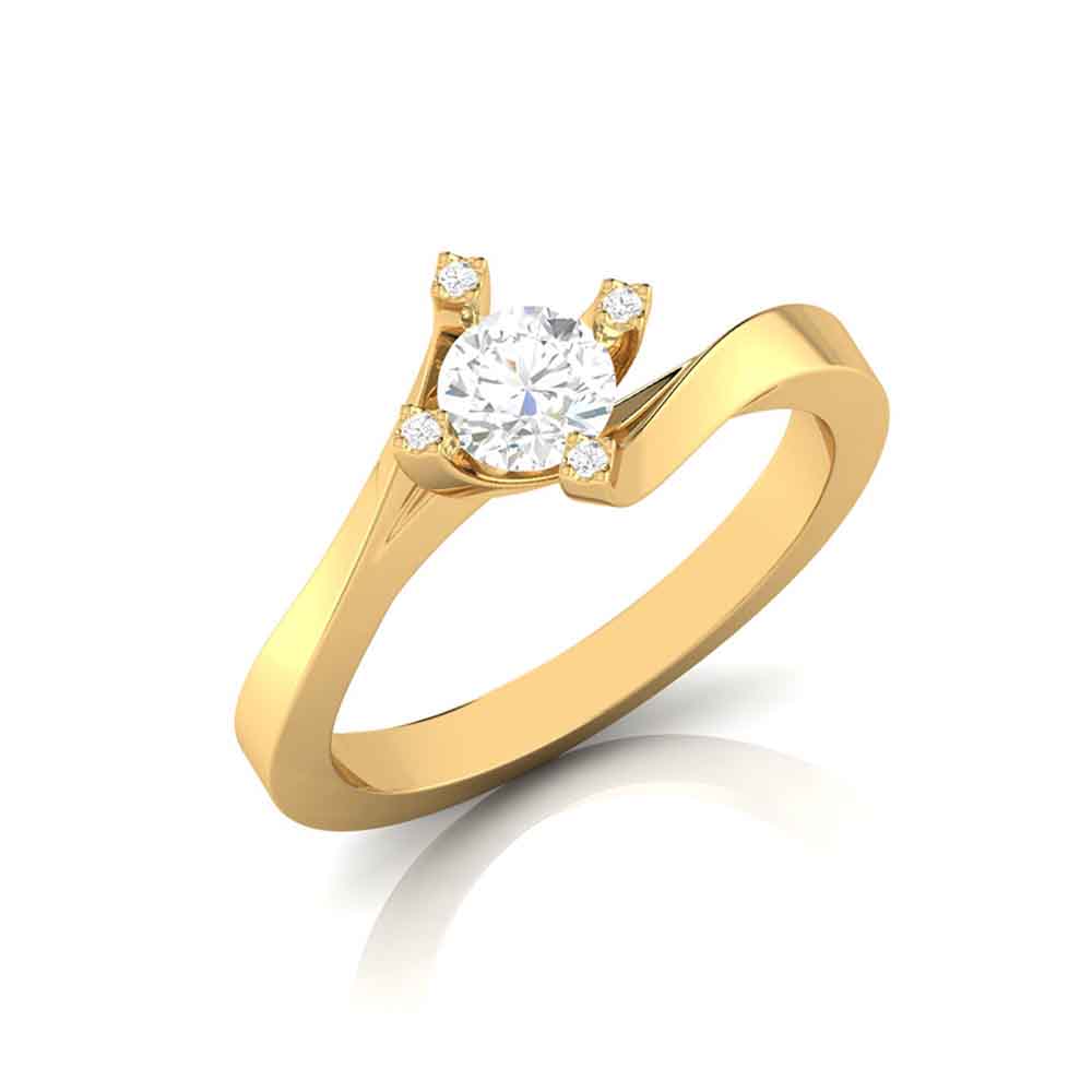 Faith | 18K Yellow Gold trilogy style engagement ring | Taylor & Hart
