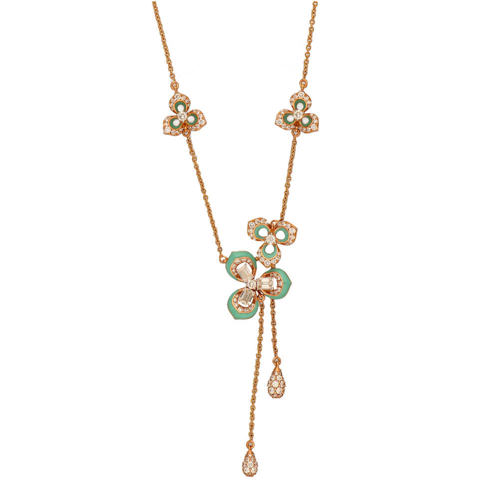 Buy 18k double Hook diamond pendant 170vg3302 Online from VaibHav Jewellers