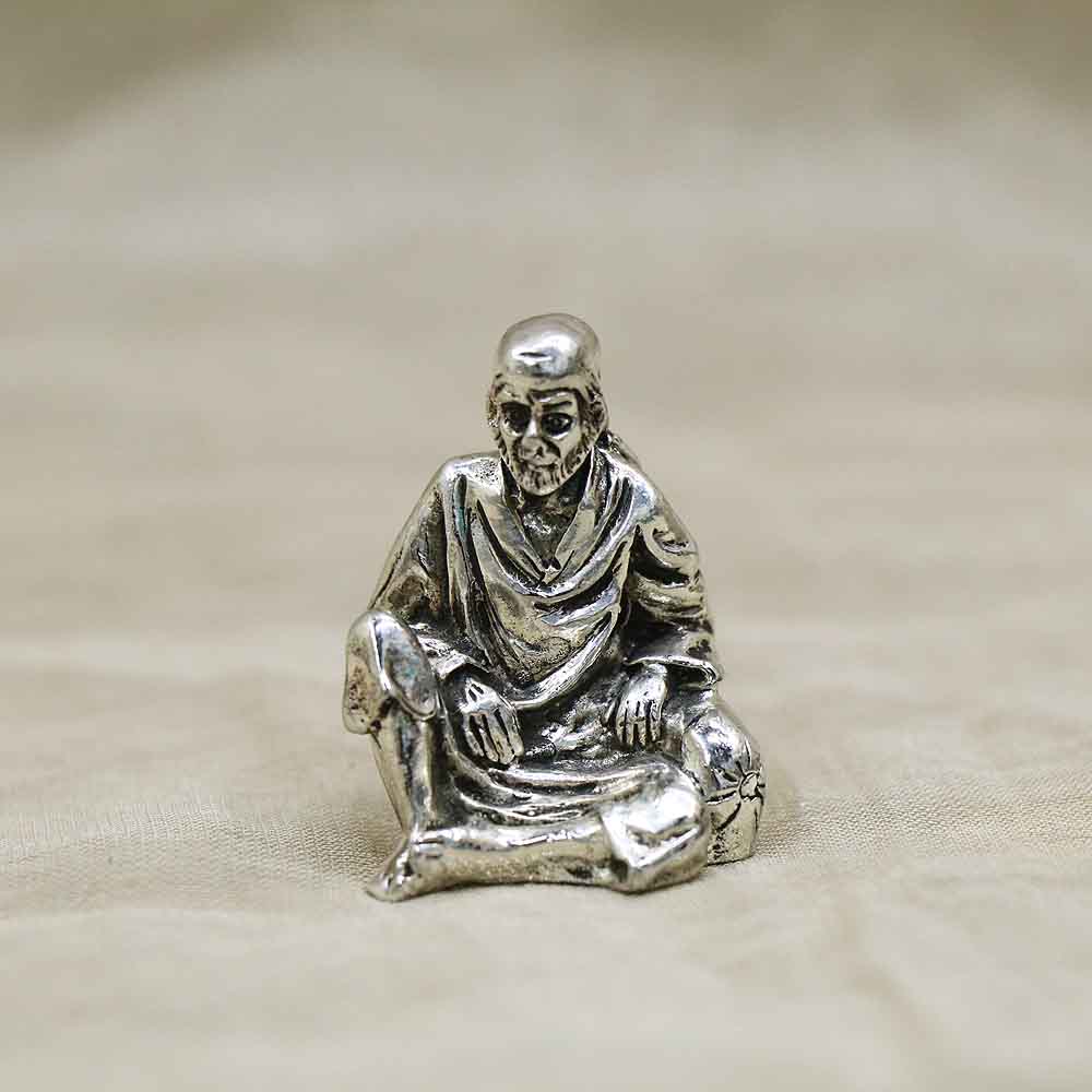 Buy Vaibhav Jewellers Antique Silver Lord Sai Baba Idol 351VA2458 ...