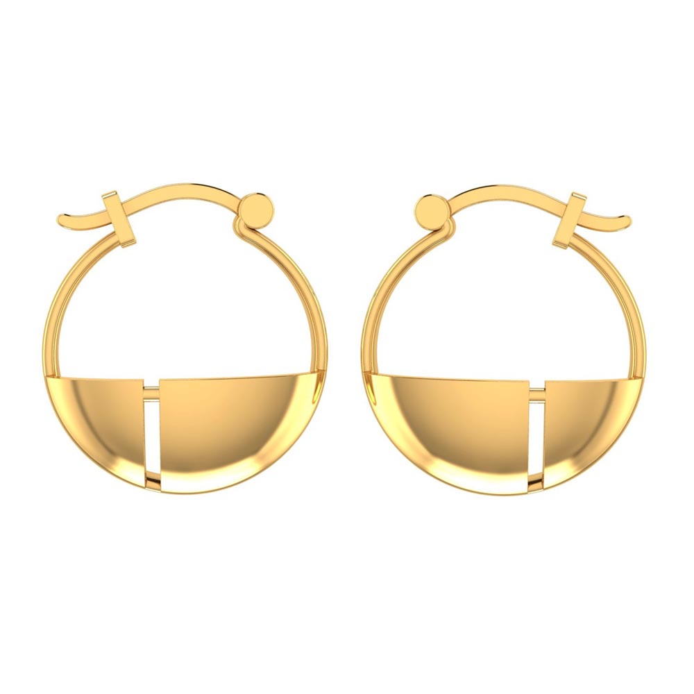 Buy Simple Daily Use Circle Gold Big Round Hoop Earrings