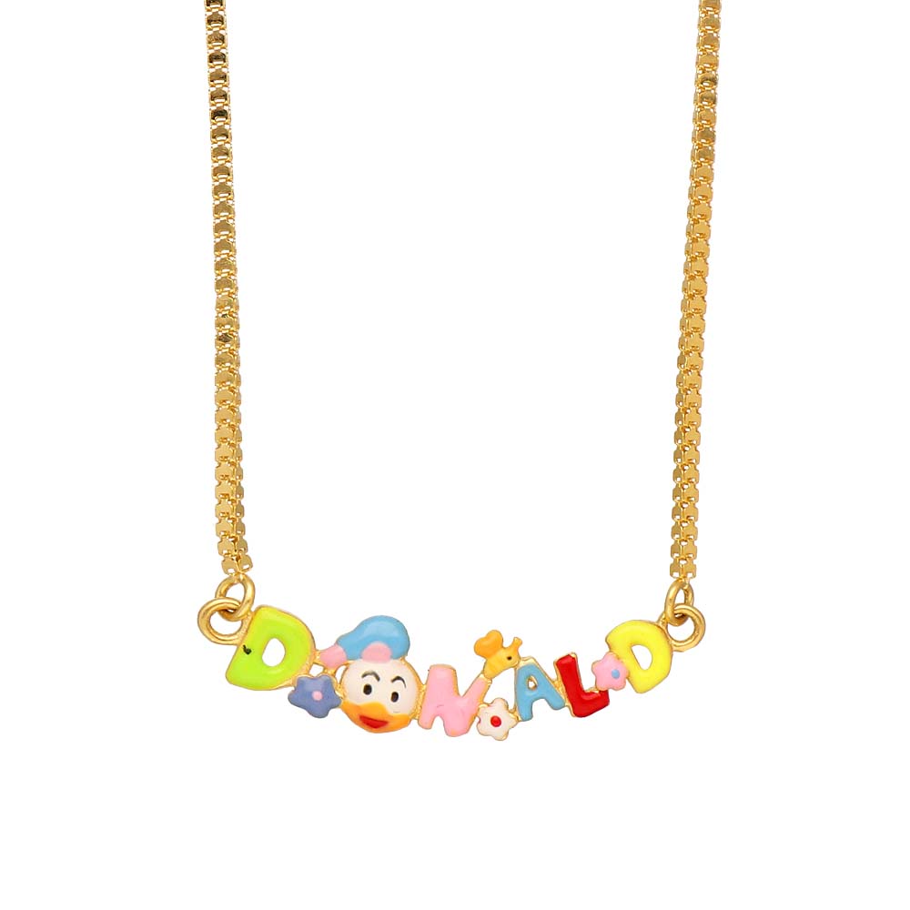 Kid's Gothic Name Necklace w/ Cuban Chain – Tres Colori Jewelry