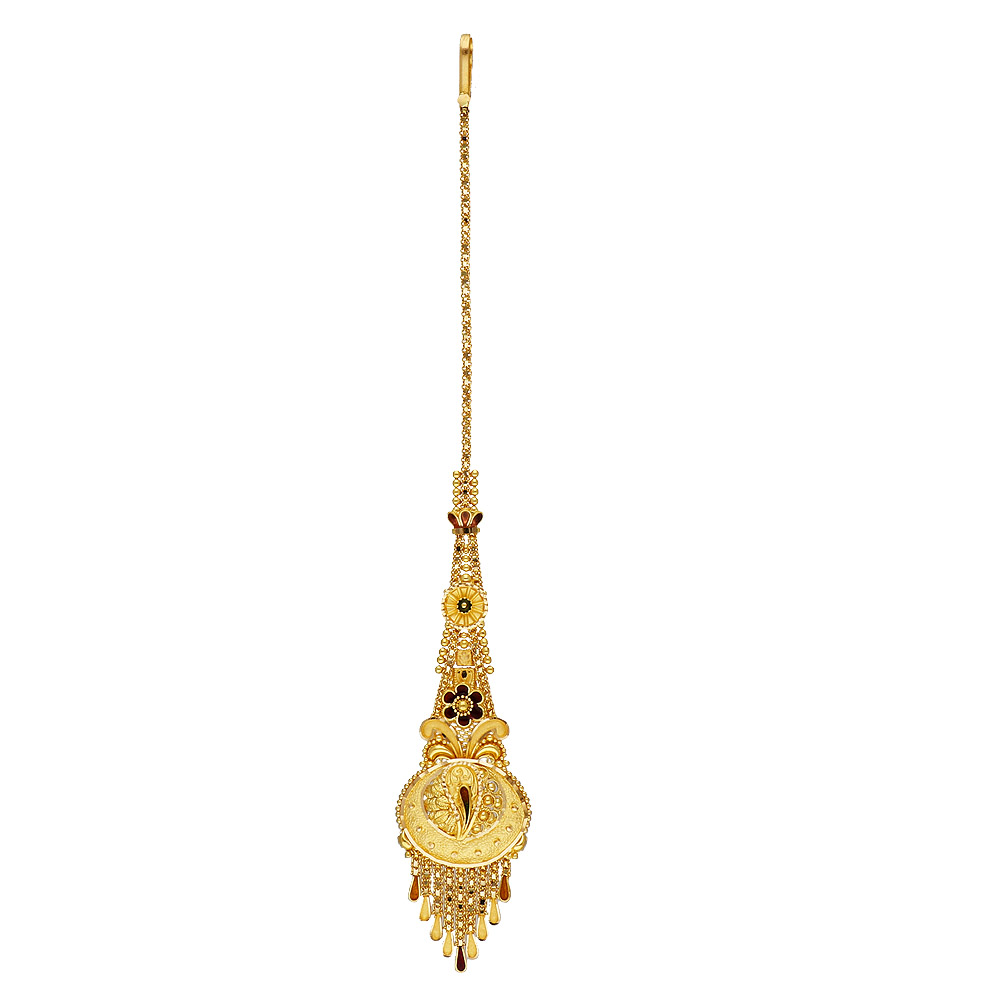 Buy Vaibhav Jewellers 22k Plain Gold Maang Tikka 85VI7149 Online ...