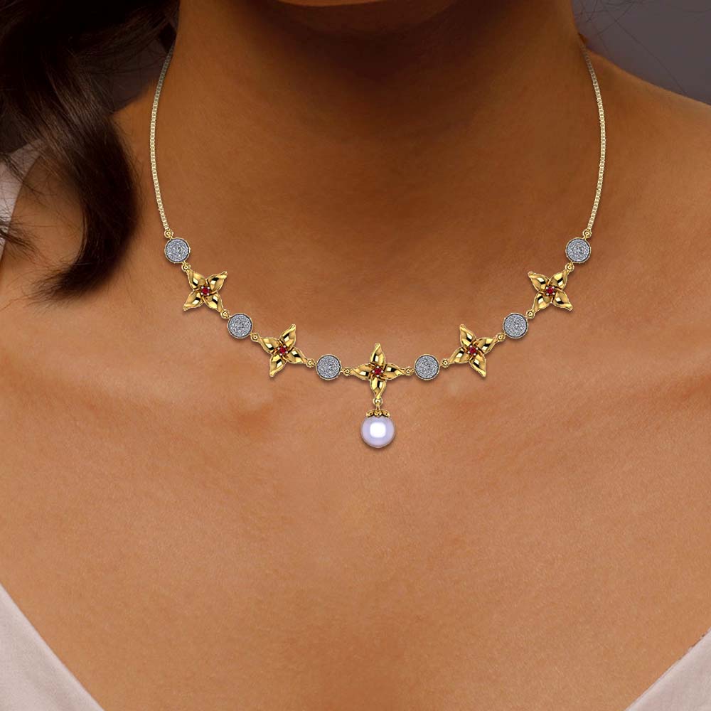 Diamond Small Black Enamel Star Necklace | BE LOVED Jewelry